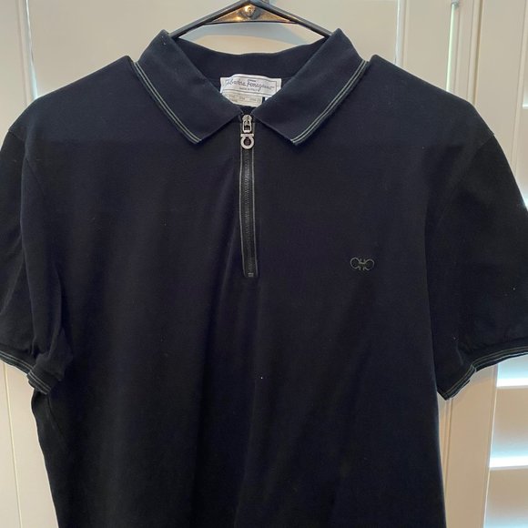Salvatore Ferragamo Mens Polo Shirt Size L Fit M/S - Picture 1 of 3